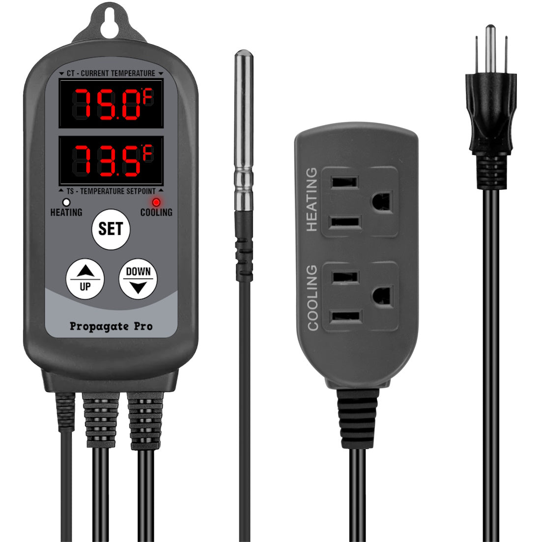 15 Amp Plug in Digital Temperature Controller Outlet by Propagate Pro